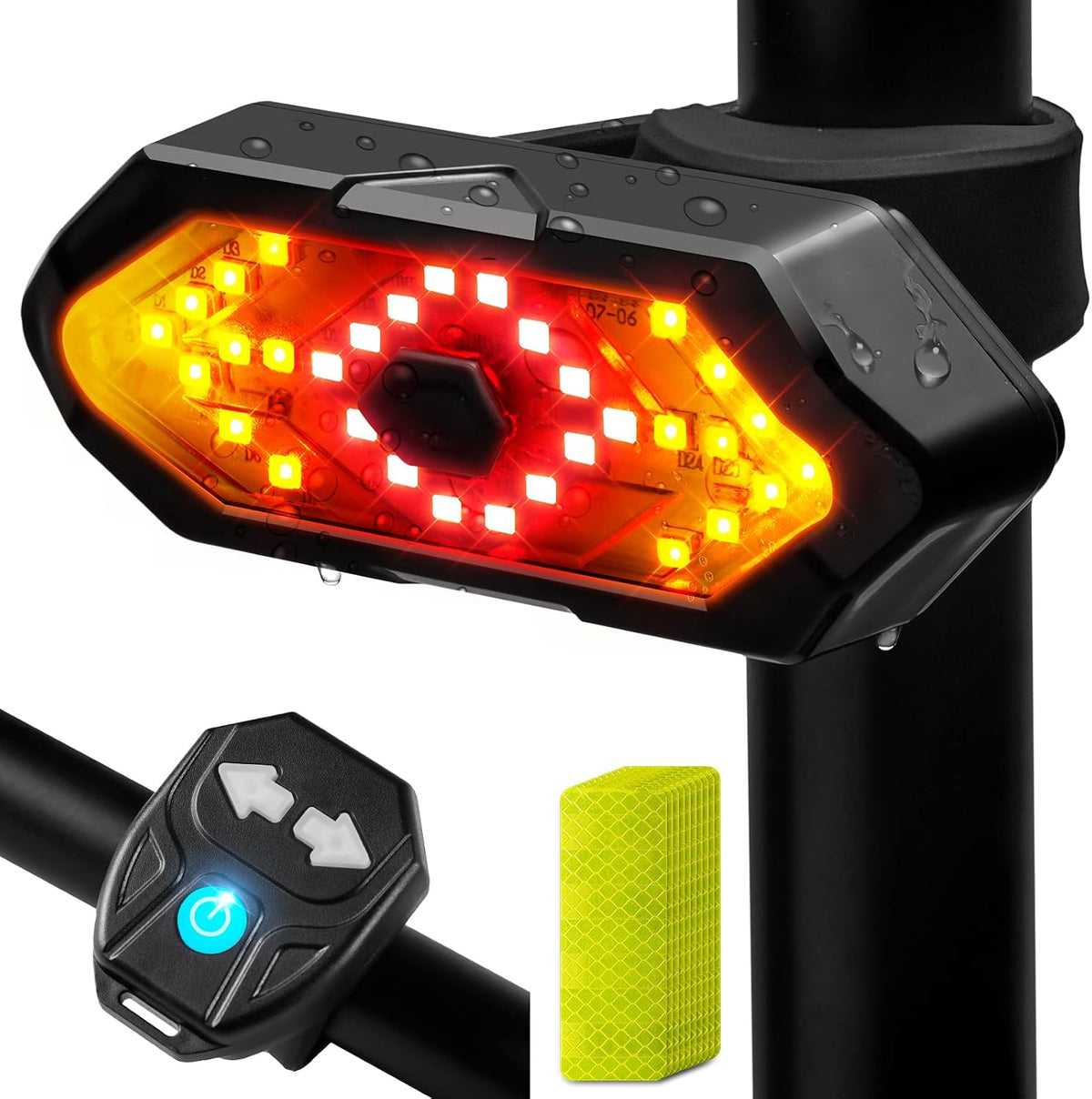 Semnalizare LED pentru Bicicletă cu Telecomandă și Claxon