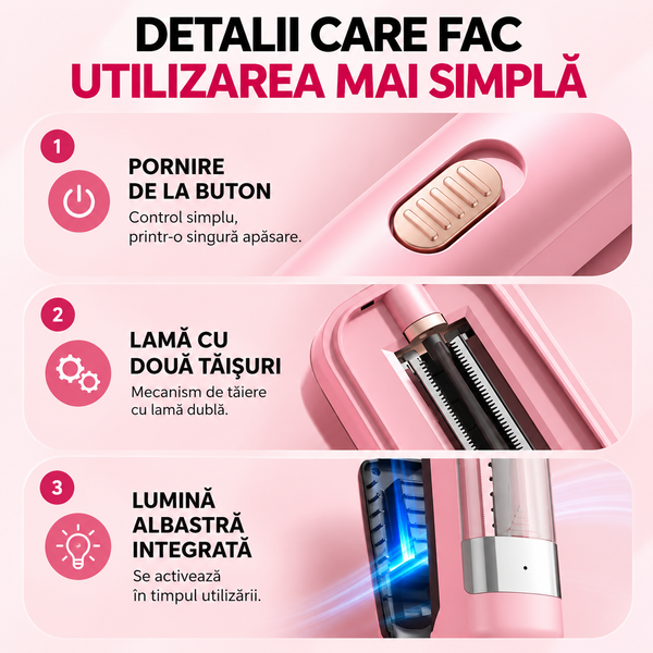 Trimmer pentru Vârfuri Despicate – Păstrează Lungimea Părului