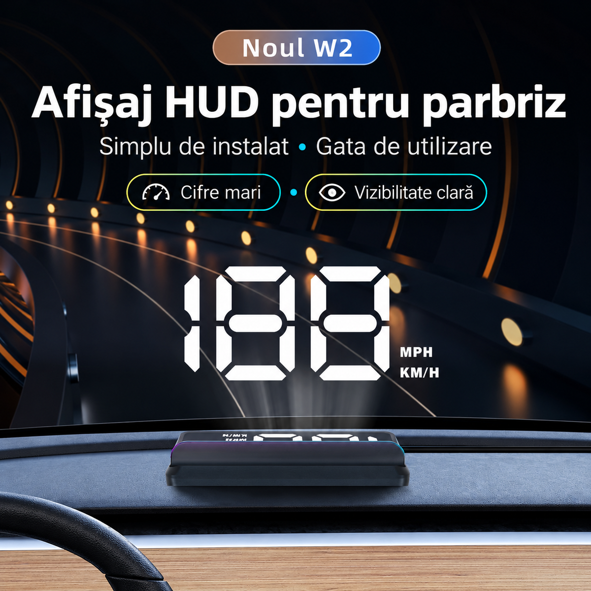 Afișaj Auto HUD cu Proiecție pe Parbriz